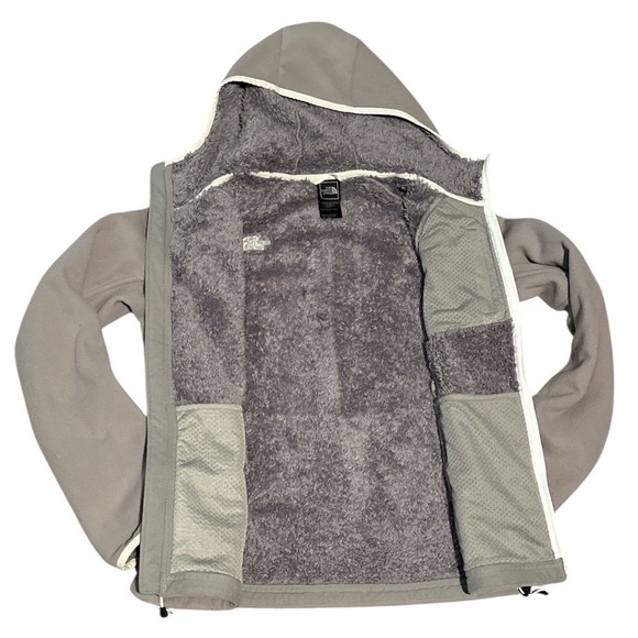 The North Face Windwall 2 Womens L Gray Hooded Fleece Jacket Hoodie - Picture 2 of 14